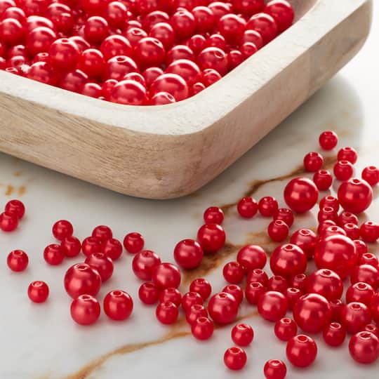 12 Pack: Pearl Plastic Round Beads by Bead Landing